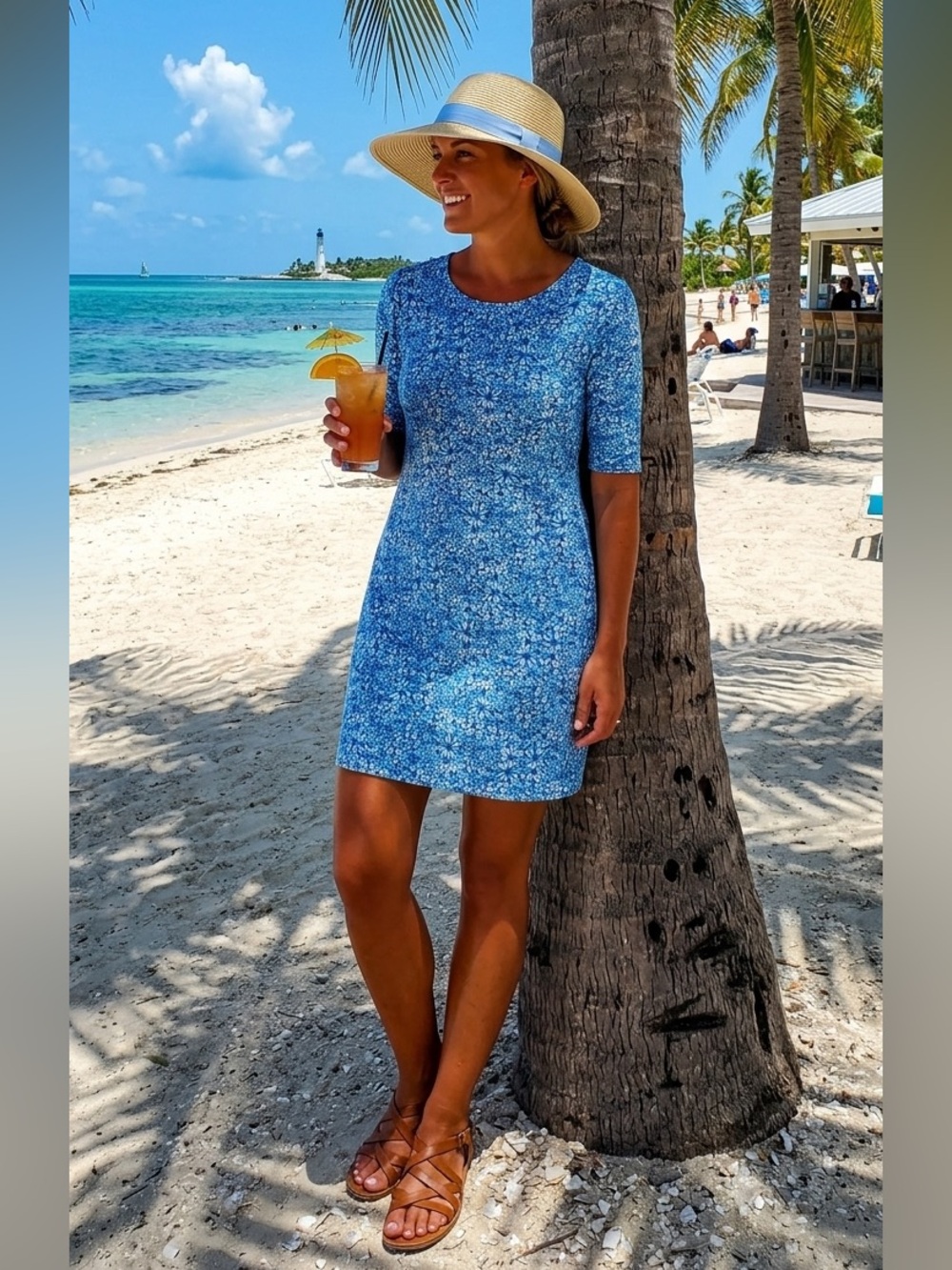 NWOT Lilly Pulitzer Belden tshirt dress in cumulus blue blooming together size S